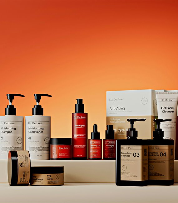 A product range photographed as a set