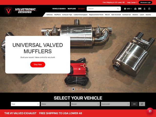 Valvetronic Designs Shopify store